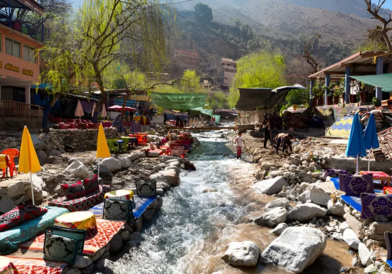 Setti Fatma sur la rivière Ourika dans les montagnes du Haut Atlas